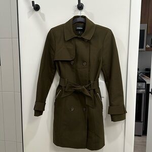 Express Green Trench Coat